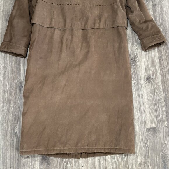 VTG Fennelli Limited Edition Womens Full Length Brown Winter Coat Size 15/16 Fur - Picture 16 of 16